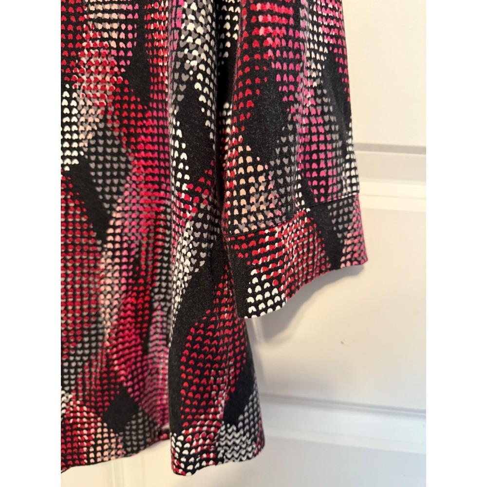 Christopher & Banks Womens Size L 3/4 Sleeve Round Neck Abstract Print Top - Picture 3 of 9
